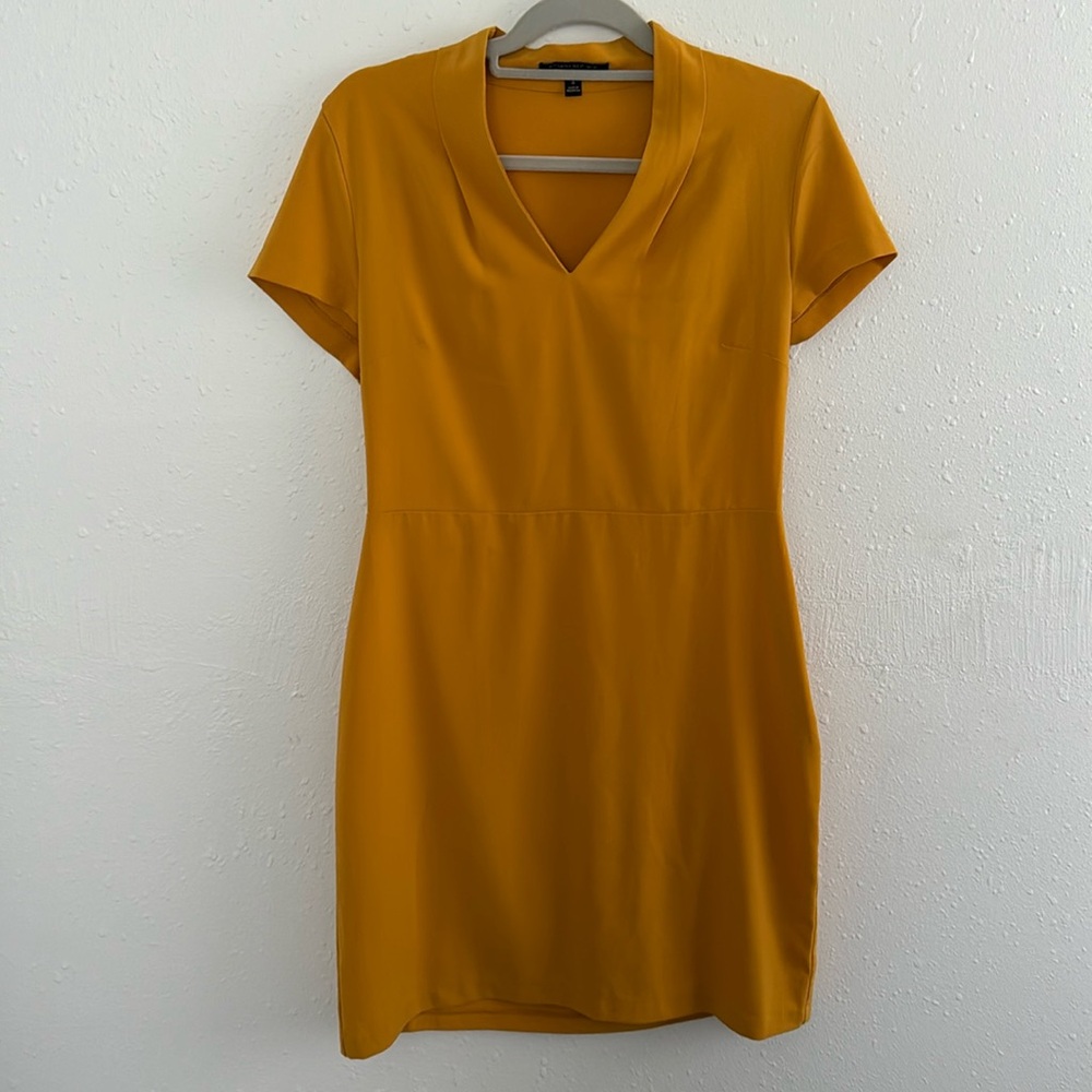 Banana Republic mustard colored dress